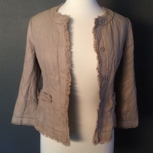 Ann Taylor Loft 0 Brown 3/4 Sleeve Jacket